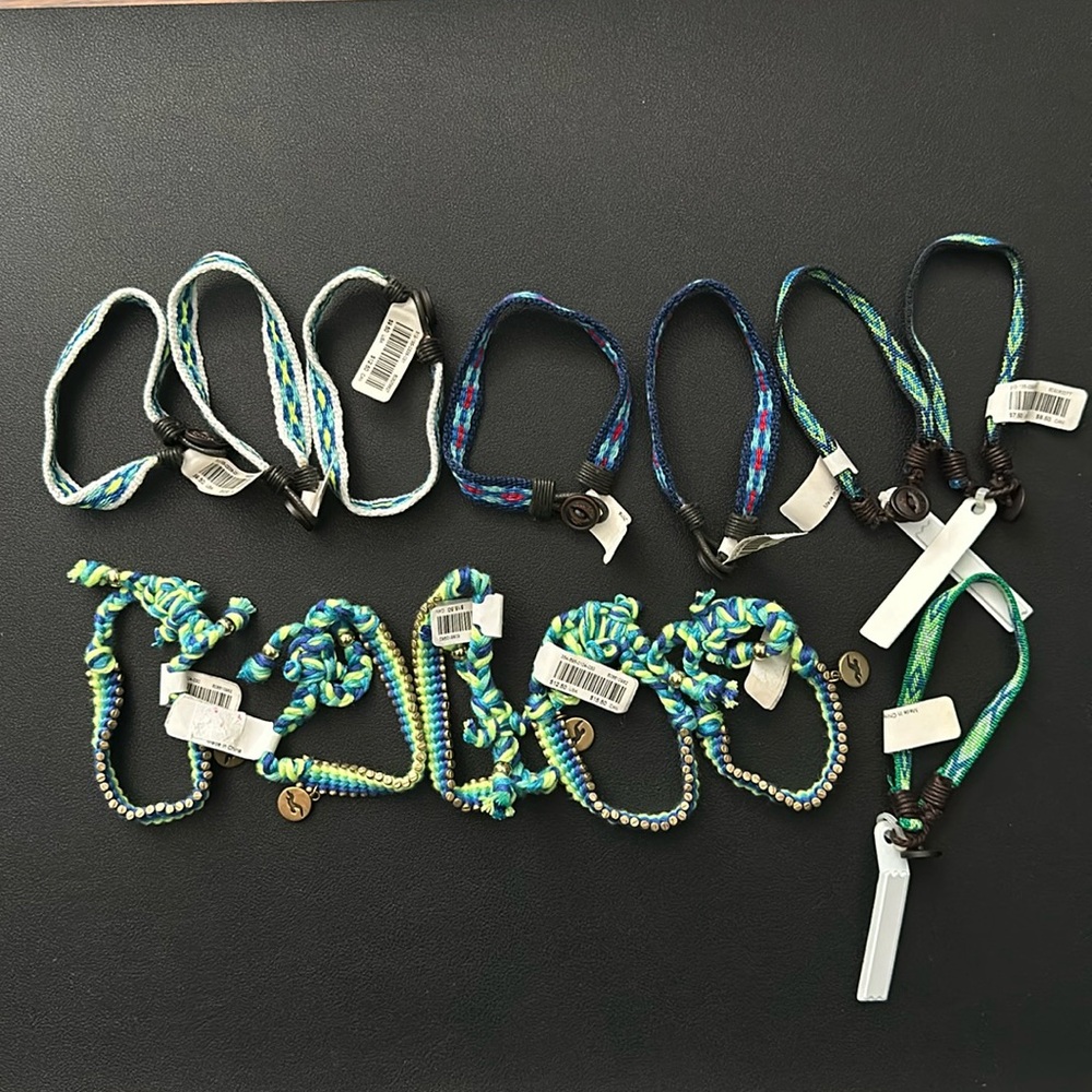 Vintage Hollister Bracelets and Drawstring Bag